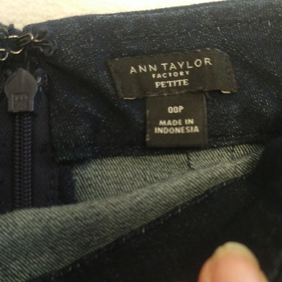 Ann Taylor Black Pencil Skirt with Gold Buttons - Picture 2 of 3